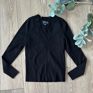 Anthropologie Black V-Neck Sweater